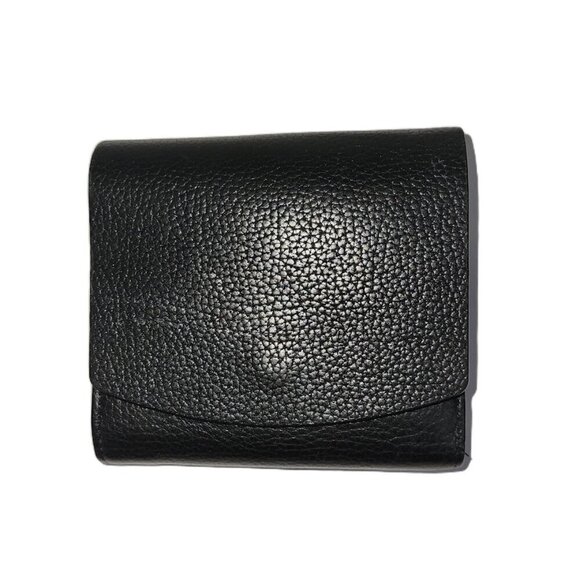 Nordstrom Black Leather Quad-Fold Wallet - Picture 1 of 6